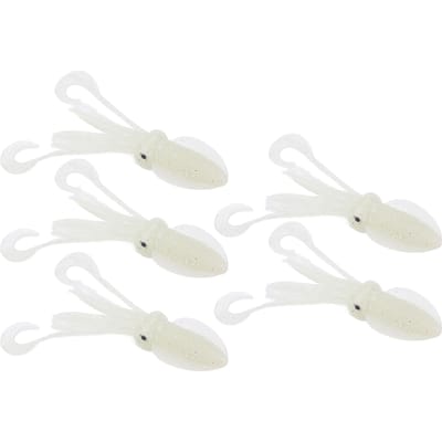 5 Stuks Octopus Lokaas Zacht Lichtgevend Octopus Trollingaas voor Zoutwater Oceaanvissen Ongeveer. 12 cm white