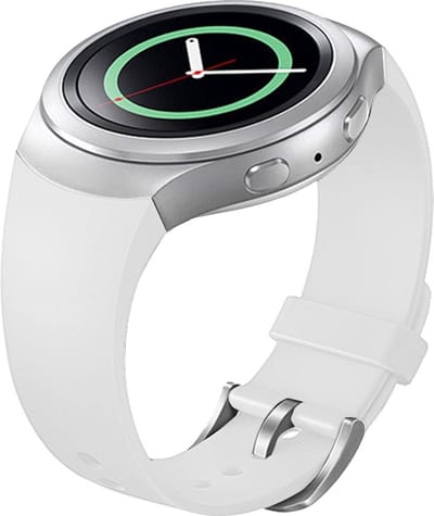 By Qubix - Compatible Samsung bandje - Geschikt voor Samsung Gear S2 onecolor sport bandje - Wit