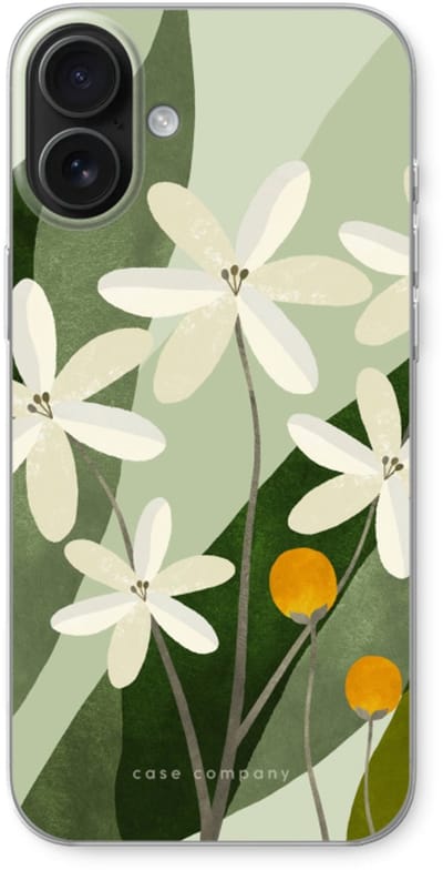 Case Company® - Hoesje geschikt voor iPhone 16 Plus hoesje - Ivory bloom - Soft Cover Telefoonhoesje - Bescherming aan alle Kanten en Schermrand