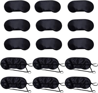 Set van 30 Zachte Oogmaskers, Blinddoeken en Slaapmaskers met Neuskussentje en Elastische Band voor Reizen, Naps en Feesten