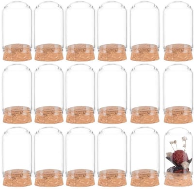 Dailygoods- Glazen Potten 30 Stuks - 20ml Flessen - Decoratieve Cloche met Kurk - Voor Feestjes - Kunstprojecten - Home Decoratie - Decoratieflesjes