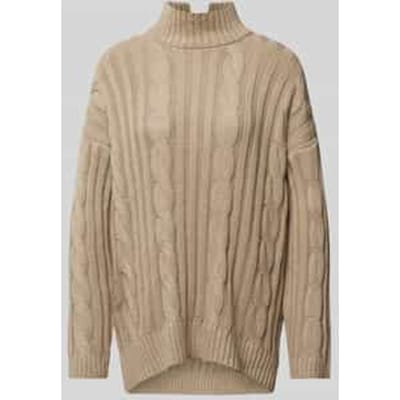 Gebreide pullover met opstaande kraag en wol, model 'HAYDA'