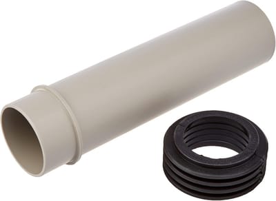 Verlengstuk Spoelbuis 45mm met Muffdichting voor Toilet- of Urinoir Installatie
