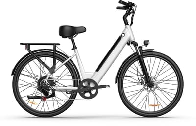 Elektrische fiets - Actieradius 80km - Verwijderbare batterij 48V 10.4Ah - Motor 250W - Shimano 7 versnellingen - 26 Inch City Commuter EBike - Wit