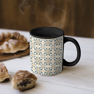 Magische Mok - Foto op Warmte Mokken - Koffiemok - Patroon - Klassiek - Kleurrijk - Magic Mok - Beker - 350 ML - Theemok