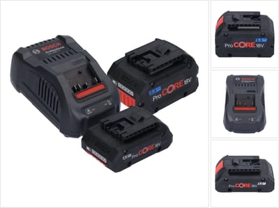 Bosch Accessoires - Set van 8A lader, 1x 18 V ProCORE 4,0 Ah accu en 1x 18 V ProCORE 5,5 Ah accu 1600A0214A