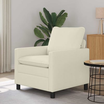 vidaXL - Bank - Crèmekleurig - 76 - x - 81 - x - 87,5 - cm - Stof