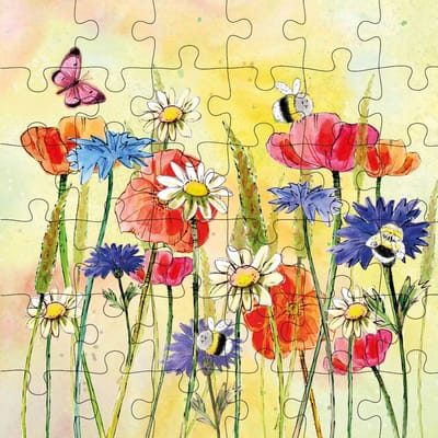 Puzzel wenskaart Animal Friends - Wenskaart met Puzzel - JPC005- Wild Flowers
