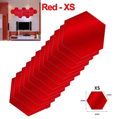 3D Hexagon Spiegel Muurstickers DIY Muurspiegels Sticker Verwijderbare Zelfklevende Esthetische Mozaïek Tegels Decals Huisdecoratie 6Pcs