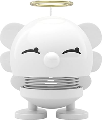 Hoptimist Angel Bimble Beeldje - S - Wit - Engel Beeldje & Kerstmis Decoratie voor Woonkamer of Kantoor - Leuk Kerst Cadeau Idee voor Mannen, Vrouwen en Kinderen