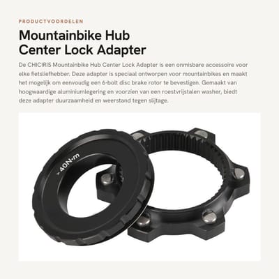 Dailygoods - Mountainbike Hub Center Lock Adapter - 6 Bolt Disc Brake Rotor - Optimale Prestaties - Voor Verbeterde Remkracht - Compatibel met Diverse...