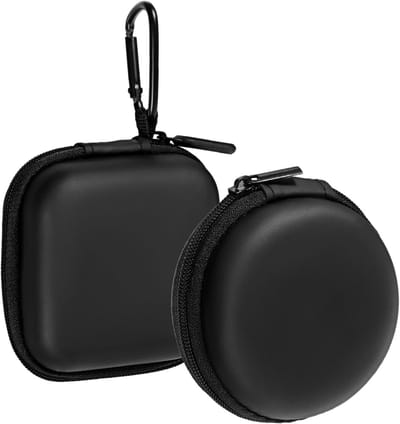 Opberg Hoesje Voor Oordopjes - Bescherm Hoes - Hard Case - Universeel hoesje voor oordopjes - 2stuks - Zwart