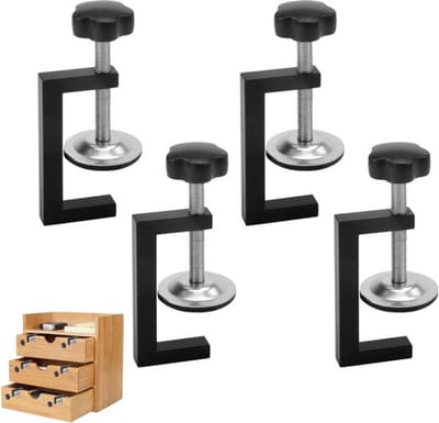 Klem 4 Stuks - Verstelbare Tafel Klemmen - Klemmen voor Houtbewerking - Klemmen voor Installatie - Klemmen met Schroef - Aluminium/Carbon Staal - Tafelklem