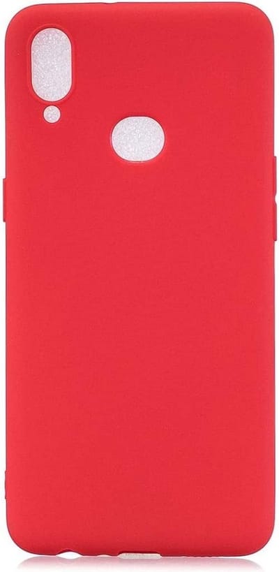LuxeBass Hoesje geschikt voor Samsung Galaxy A10S - Silicone case - Kunststof - Soft cover - Rood