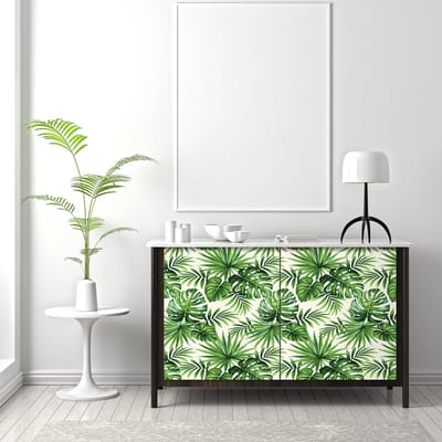 Hikueru sticker met tropisch meubelmotief, 40 x 60 cm