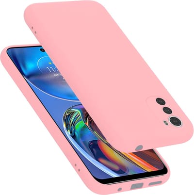 Cadorabo Hoesje geschikt voor Motorola MOTO E32 4G / E32S in LIQUID ROZE - Beschermhoes gemaakt van flexibel TPU silicone Case Cover