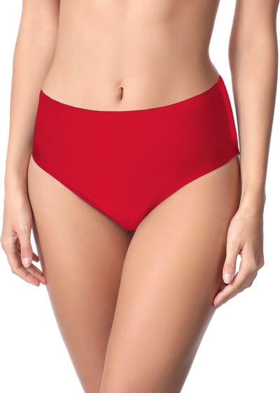 Merry Style MS-VO-M72W Dames Zwembroek - Zwemshorts - Bikinibroekje - Elastische tailleband - Polyamide & Elastaan - Rood (4150) - 46