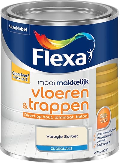 Flexa - Mooi Makkelijk Vloeren & Trappen Zijdeglans - Vleugje Sorbet - Mengverf - 750 Ml