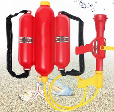 Waterpistool Rugzak - Waterblusser Speelgoed - Zomerse Waterpret - Grote Inhoud Tank - 29 cm Lengte - Rood