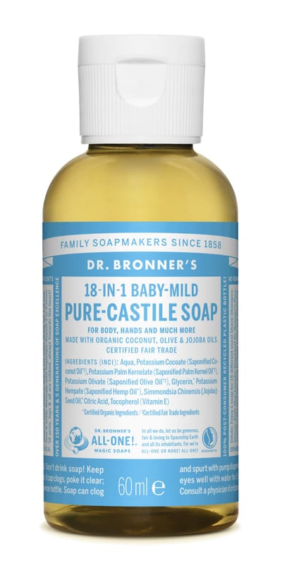 Dr. Bronner&rsquo;s Magic Soap Baby Unscented 60 ml