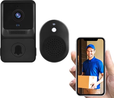 Draadloze videodeurbel, hoge resolutie, 1080P, video-deurintercom met infrarood nachtzicht, real-time bewaking van 2-weg audio