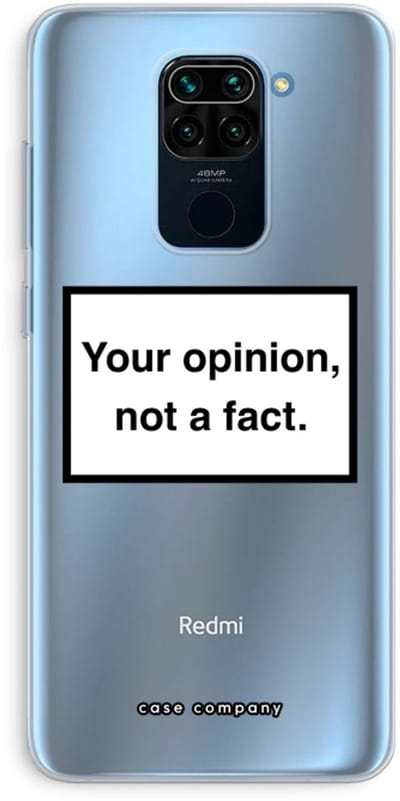 Case Company® - Hoesje geschikt voor Xiaomi Redmi Note 9 hoesje - Your opinion - Soft Cover Telefoonhoesje - Bescherming aan alle Kanten en Schermrand