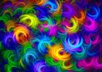 Enjoy Puzzle legpuzzel Abstract Neon Feathers - 1000 stukjes volwassenen.