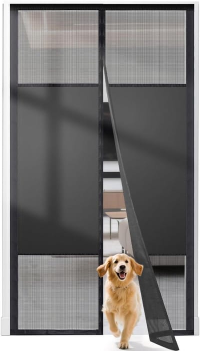 Anti-Tear Magnetisch Vliegengordijn 100x200cm, Zelfsluitend Deurgordijn voor Balkon, Terras en Woonkamer, Zwart, Makkelijk te Installeren en Bescherming tegen Insecten