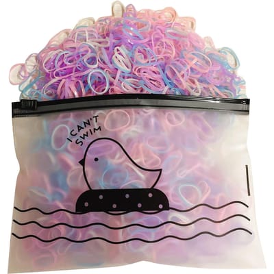 1000 Stuks Elastische Haarelastiekjes Kleurrijk Klein Zeer Elastisch Rubberen Haarbandjes voor Meisjes Peuter Kinderen gray