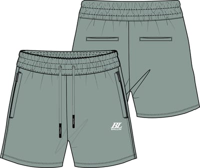 Ballin Amsterdam - Heren Regular fit Shorts Sweat - Green - Maat M