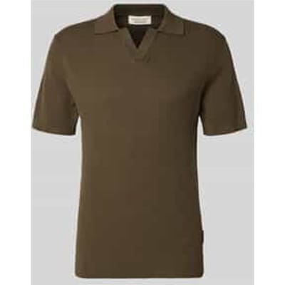 regular fit knitwear-poloshirt met structuurpatroon model 'MOSVIK'