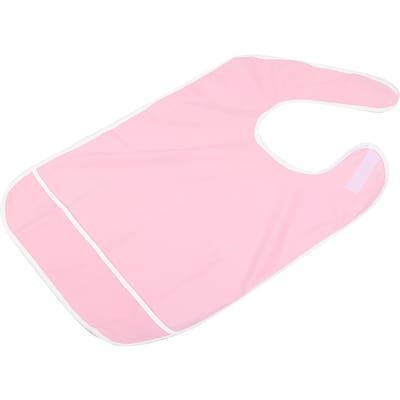 Bavoir Adulte Personne Âgée Anti Huile Réutilisable Imperméable Bavoir Repas Aide au Repas Protecteur(Bleu ciel 45*65CM white