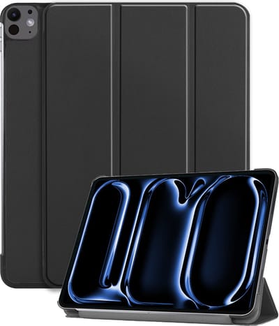Hoesje - Geschikt voor Apple iPad Pro (2024/2025) - 11 inch - Dun & Stevig - Hardcover Book Case - Trifold Bookcase Hoes - Hard Cover - Tablethoes - Zwart