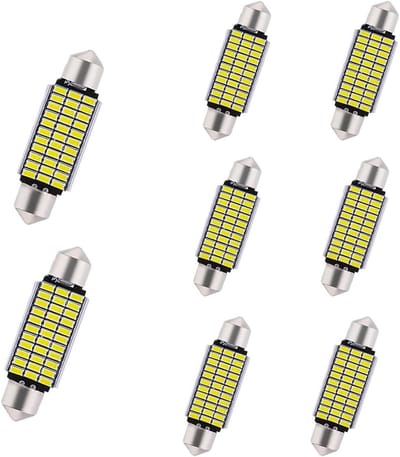8x Canbus LED Auto Verlichting Set - 6500K Wit - Dome, Kentekenplaat & Interieur - Foutloos 12V