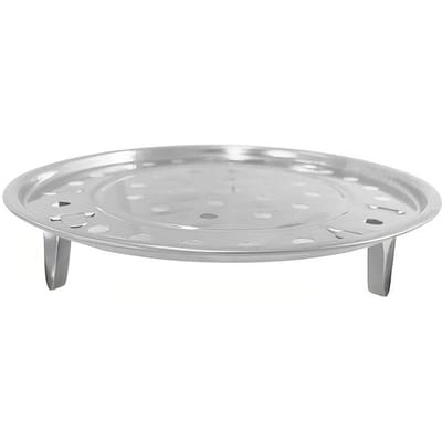 1 pièce Rond Grille Vapeur Acier Inoxydable Ustensile de Cuisine, Multi-Usage pour Conserver, Casserole, Poêle et Soupe, Équipement de Cuisine Domestique Durable 18cm gray