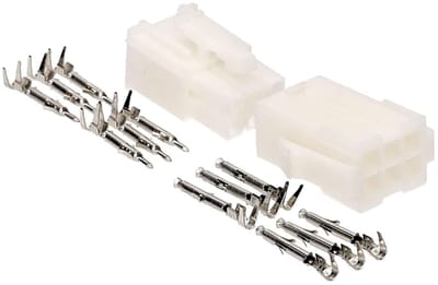 Kalitec KALI-1806 Mini-Universele MATE-N-LOK Set 6-pins | Elektrische connector wit | Polyamide 6.6 | Max. nominale stroom 10,5 A1 AWG 30-16 | Connectoren voor verlichting, printplaten | 600 VAC/VDC