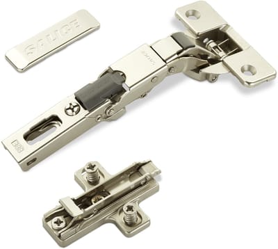 2 x Salice universeel potscharnier 110° Boorbeeld T48 met kruismontageplaat Hoogte 3 mm excentrische aanpassing, Afdekking voor scharnierarm