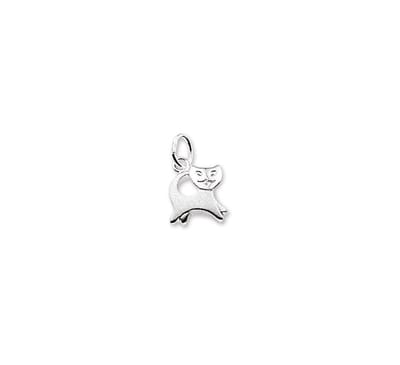 Zilver Gerhodineerde Hanger poes poli/mat 1329603