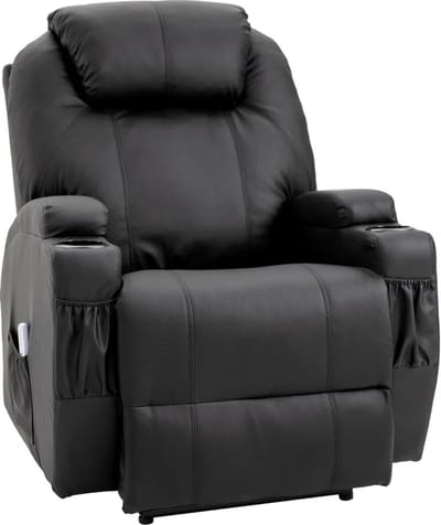 Massagestoel - Relaxfauteuil - Zetel - 1 persoons - Met armleuning - Zeer comfortabel - Elektrisch - Zwart