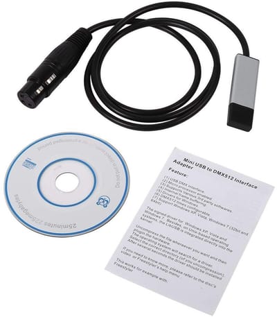 Allecto - DMX512-controller - USB-podiumverlichtingscontroller - Compact en gebruiksvriendelijk - DMX-interface-adaptercontroller - Ideaal voor pod...