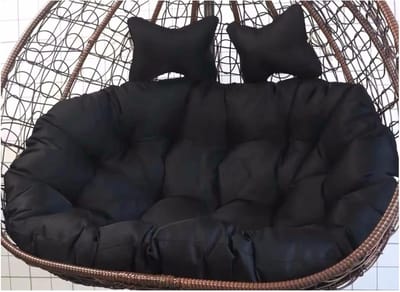 Hangstoel Kussen - Eierstoel Kussen - Buiten Ontspannen - Extra Dikke Vulling - 150x110cm - Zwart