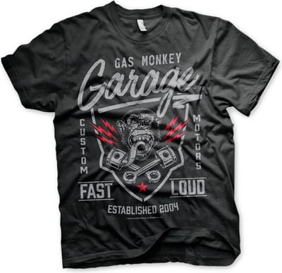 Gas Monkey Garage GMG Fast'n Loud T-shirt voor kinderen, zwart