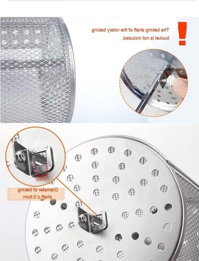 Baking Grill Mand van IJzer voor het Roosteren van Koffiebonen, Noten en Groenten - 14 x 23 cm BBQ Grill Accessoire