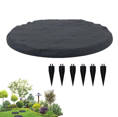 Buiten Tegels - Wandelstenen Tuin - Pad Aanleggen - Weerbestendig Materiaal - 39 cm Diameter - Grijs