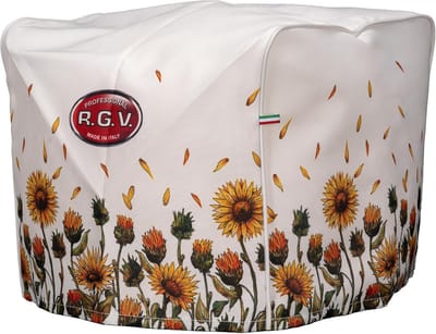 Snijmachine Cover met Zonnebloem Motief, Gemaakt in Itali extype