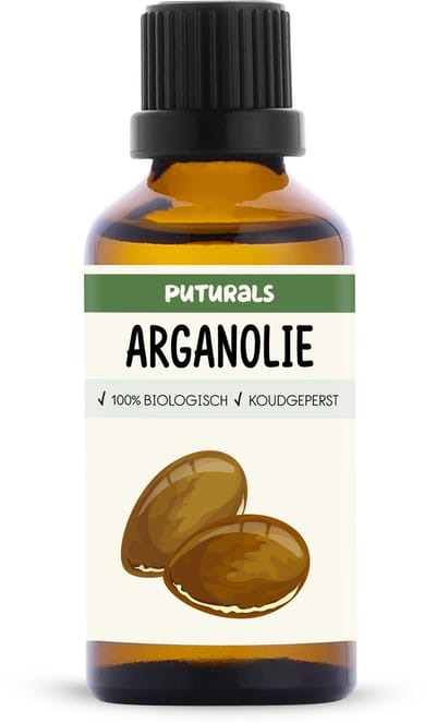 Puturals Arganolie 100% Biologisch - 50ml - Koudgeperst en Puur - 100% Pure Arganolie & Argan Olie voor Haar, Huid en Gezicht