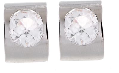 Behave - Oorstekers dames - zilverkleur - elegant met fonkelsteen