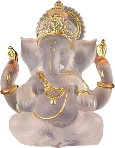 Boeddha standbeeld, Indiase godheid standbeeld, decoratie woonkamer, abstracte sculptuur, woonwinkel decoratie, moderne woonkamer ornamenten 5,5 inch (wit)
