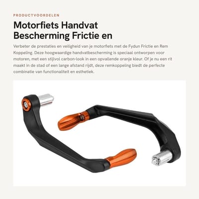 Dailygoods- Handbescherming Premium Kwaliteit - Universele Beugel - Aluminium Legering - 22 mm Diameter - Set van 1 Paar - Schokbestendig - Motorfietsremhendel