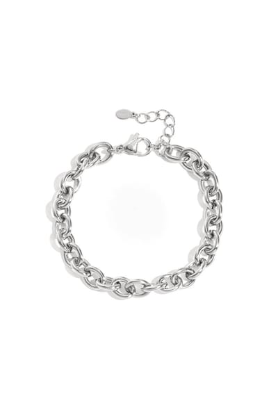 Robuste schakelarmband - Zilveren kleur - Verkleurt niet - Cadeau - Goudlief.nl
